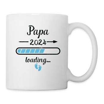 Papa 2024 Chargement Grossesse Papa Père Naissance - Mug blanc - blanc - Droite