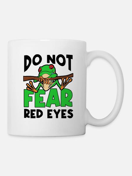 Rotäugiger Laubfrosch Niedliches - Tasse - Weiß