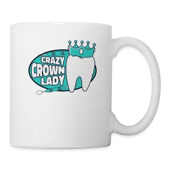 Crazy Crown Lady Laboratoire dentaire Laboratoire dentaire - Mug blanc - blanc - Droite