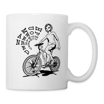 Le pouvoir de l’homme : Ode au VTT - Mug blanc - blanc - Droite