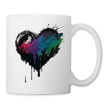 Herz Graffiti Style - Tasse - Weiß - Rechts