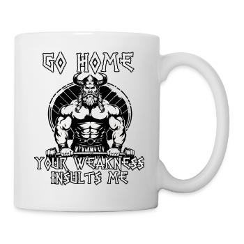 Wikinger Fan Sportler Nordmann Krieger Wikinger - Tasse - Weiß - Rechts