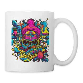 The design has a modern aesthetic and creates a - Mug - white - Right