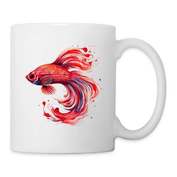 Siamesischer Kampffisch Aquaristik Aquarium - Tasse - Weiß - Rechts