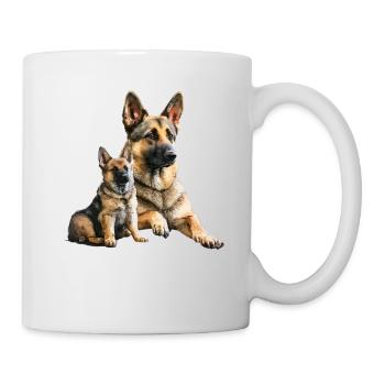 Deutscher Schäferhund Hund Hunderasse - Tasse - Weiß - Rechts