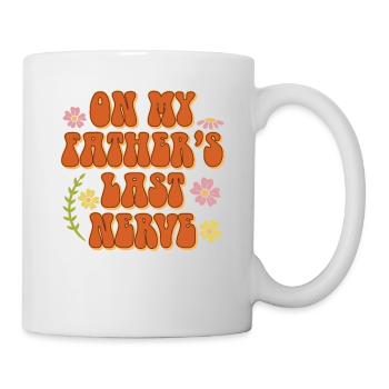 Sur la dernière fleur hippie nerveuse de mon père - Mug blanc - blanc - Droite