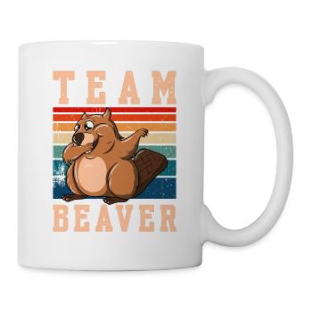 Team Beaver - Tasse - Weiß - Rechts