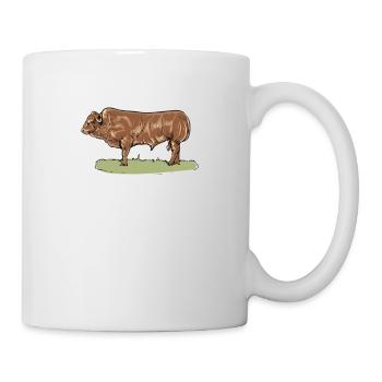 Limousin Rind I Frankreich Rinderzucht für - Tasse - Weiß - Rechts