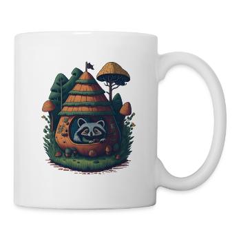 Raccoon in Cottagecore Home - Mug - white - Right