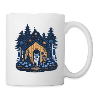 Wolf in a Cottage - Mug - white - Right