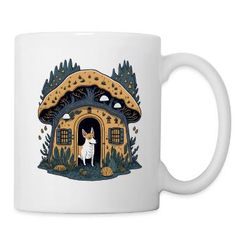 Cottagecore Corgi - Tasse - Weiß - Rechts
