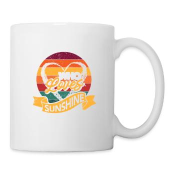 Juste une fille qui aime le soleil, et - Mug blanc - blanc - Droite