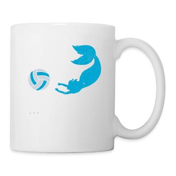 Wasserballspieler Meerjungfrauen im Kampf Lustiger - Tasse - Weiß - Rechts