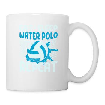 Eat Sleep Water Polo Repeat Funny Sports Fan - Mug - white - Right