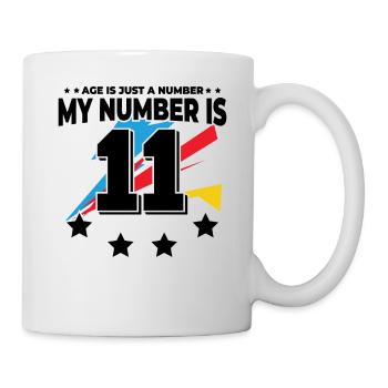 L’âge n’est qu’un chiffre - 11e anniversaire - Mug blanc - blanc - Droite