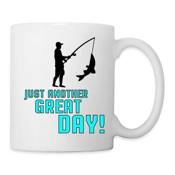 Pêcher un autre grand jour 002 - Mug blanc - blanc - Droite