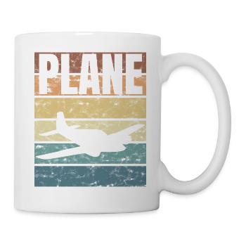 Pilot Plane Piloten Flugzeug Himmel Fliegen - Tasse - Weiß - Rechts