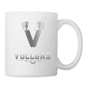 KFZ Mechaniker Das V kommt von Vollgas Geschenk - Tasse - Weiß - Rechts