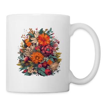Bouquet Jardin coloré - Mug blanc - blanc - Droite
