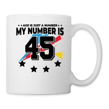 L’âge n’est qu’un chiffre – 45e anniversaire - Mug blanc - blanc - Droite