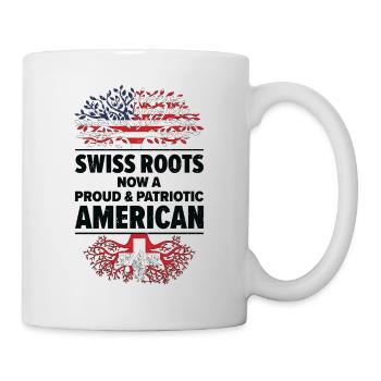 Geboren Schweiz Schweiz Amerikanisch USA - Tasse - Weiß - Rechts