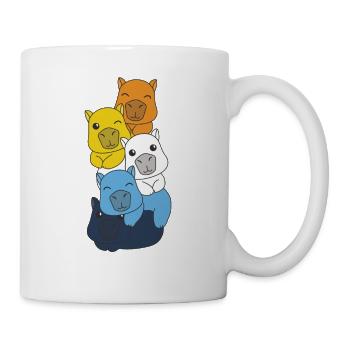 Aroace Flag Pride LGBTQ Cute Capybara Stack - Mug - white - Right