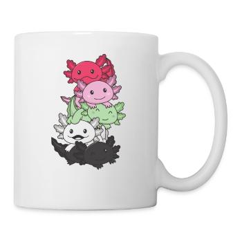 Reciproromantic Flag Pride LGBTQ süßer Axolotl - Tasse - Weiß - Rechts