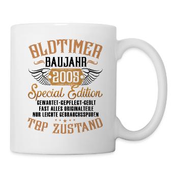 Oldtimer Special Edition Modell 2005 Geburtstag - Tasse - Weiß - Rechts