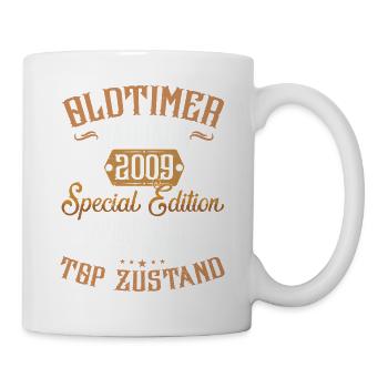 Oldtimer Special Edition Modell 2009 Geburtstag - Tasse - Weiß - Rechts