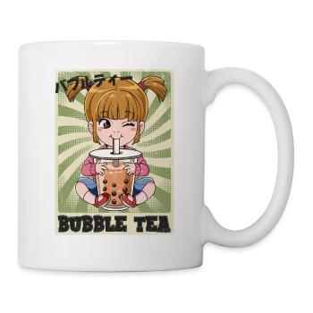 Boba Tea Mädchen Bubble Tea - Tasse - Weiß - Rechts
