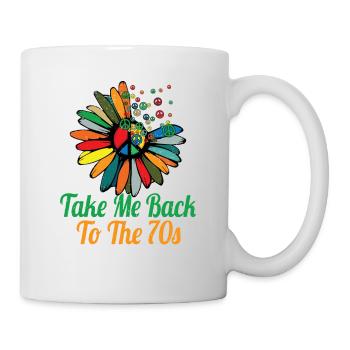 Hippie Peace Sign Peace Flowers Flower Child - Mug - white - Right