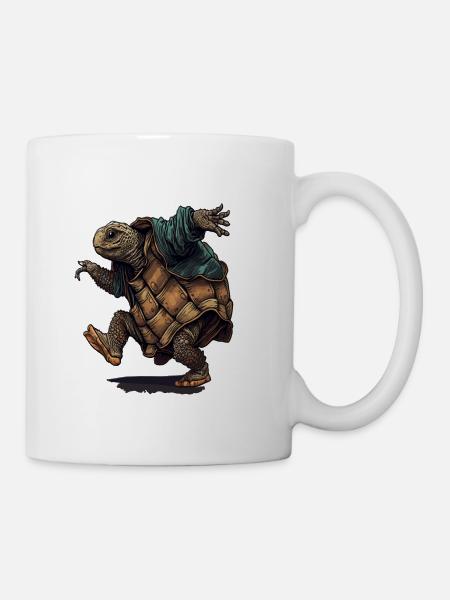 Turtle Ninja Dance funny Design - Mug - white
