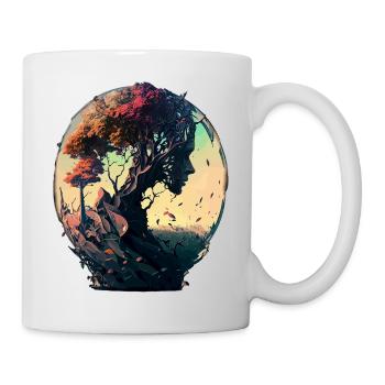 Natur Spirituell Baum Abstrakt Geistreich Design - Tasse - Weiß - Rechts