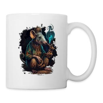 cool Rat funny smoke Relax Design - Mug blanc - blanc - Droite