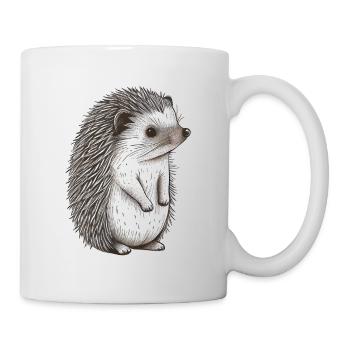 Süßer Vintage Igel - Tasse - Weiß - Rechts