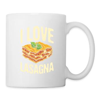 Ich Liebe Lasagna Für Alle Italiener - Tasse - Weiß - Rechts