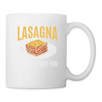 Lasagne signifie « je t’aime » pour tout le monde - Mug blanc - blanc - Droite