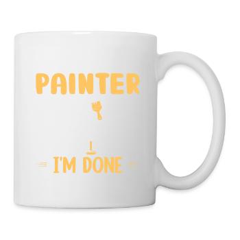 Je suis un peintre je ne m’arrête pas quand je suis fatigué professi - Mug blanc - blanc - Droite