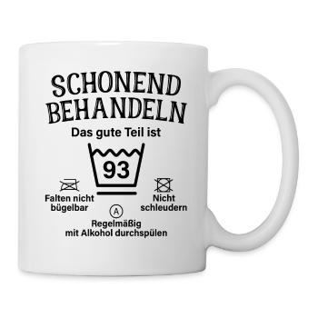 93. Geburtstag Schonend Behandeln 93 Teil Ist 93 - Tasse - Weiß - Rechts