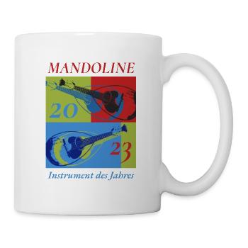 Mandoline Instrument des Jahres 2023 Popart - Tasse - Weiß - Rechts