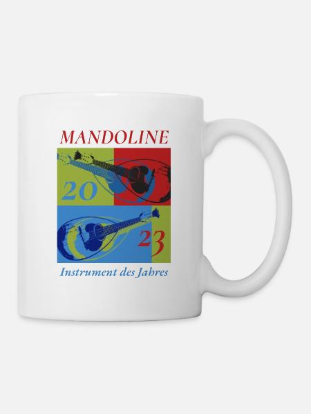 Mandoline Instrument des Jahres 2023 Popart - Tasse - Weiß