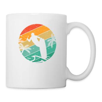 Wakeboarding Retro Wakeboarder Vintage Sonnen - Tasse - Weiß - Rechts