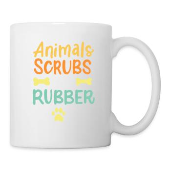 Tiere, Kittel und Gummihandschuhe Vet Veterinärmed - Tasse - Weiß - Rechts