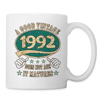 31. Geburtstag 1992 31er Guter Jahrgang - Tasse - Weiß - Rechts