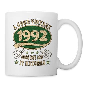 31. Geburtstag 1992 31er Guter Jahrgang - Tasse - Weiß - Rechts
