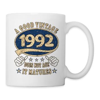 31. Geburtstag 1992 31er Guter Jahrgang - Tasse - Weiß - Rechts