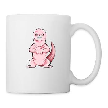 Cartoon naked mole rat - Mug - white - Right