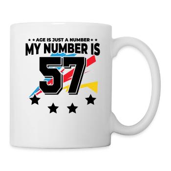 L’âge n’est qu’un chiffre - 57e anniversaire - Mug blanc - blanc - Droite
