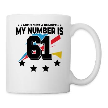 L’âge n’est qu’un chiffre – 61e anniversaire - Mug blanc - blanc - Droite