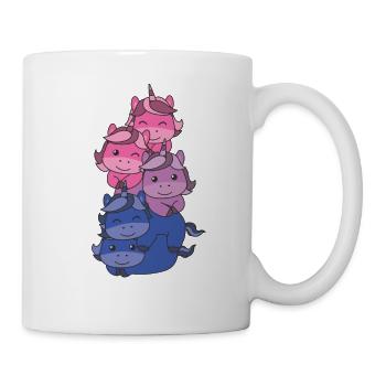 Bisexuell Flag Pride LGBTQ süßer Einhorn - Tasse - Weiß - Rechts
